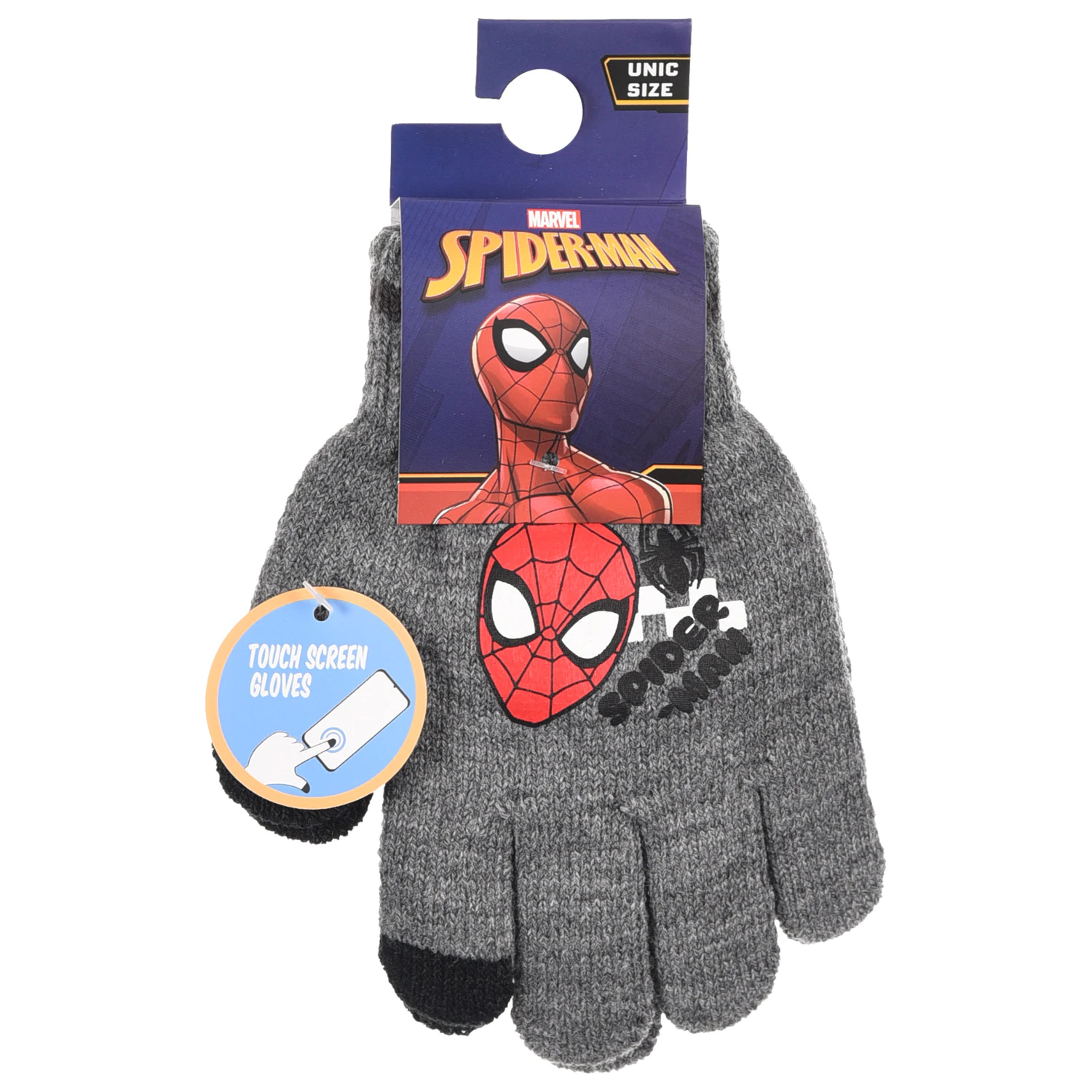 Spider-Man Grey Touchscreen Kids' Gloves product photo
