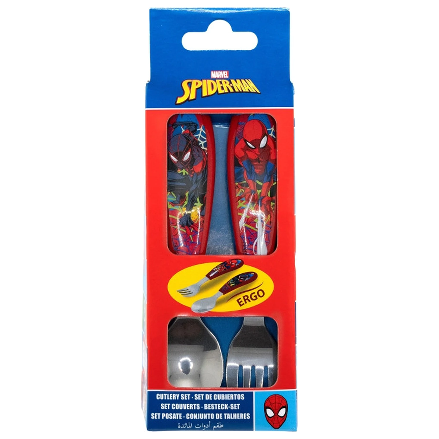 Spider-Man Moving Target Metal Ergo Cutlery Set - 2 Pieces product photo