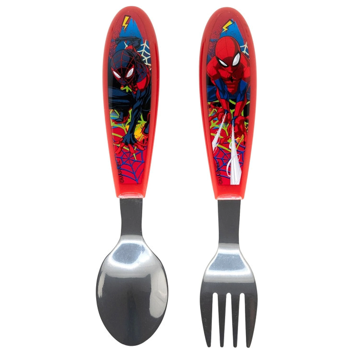 Spider-Man Moving Target Metal Ergo Cutlery Set - 2 Pieces product photo