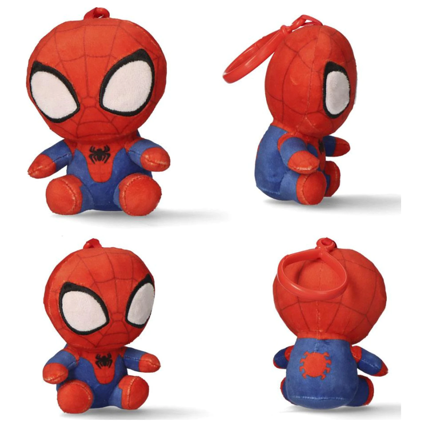 Spider-Man Red 3D Plush Figure with Hanger, Bag Charm 13 cm product photo