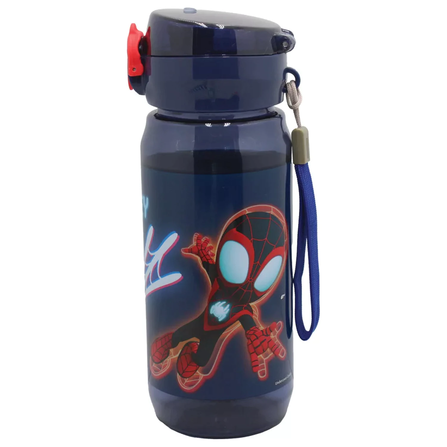 Spider-Man Spidey Web Plastic Water Bottle with Hanger 600 ml product photo