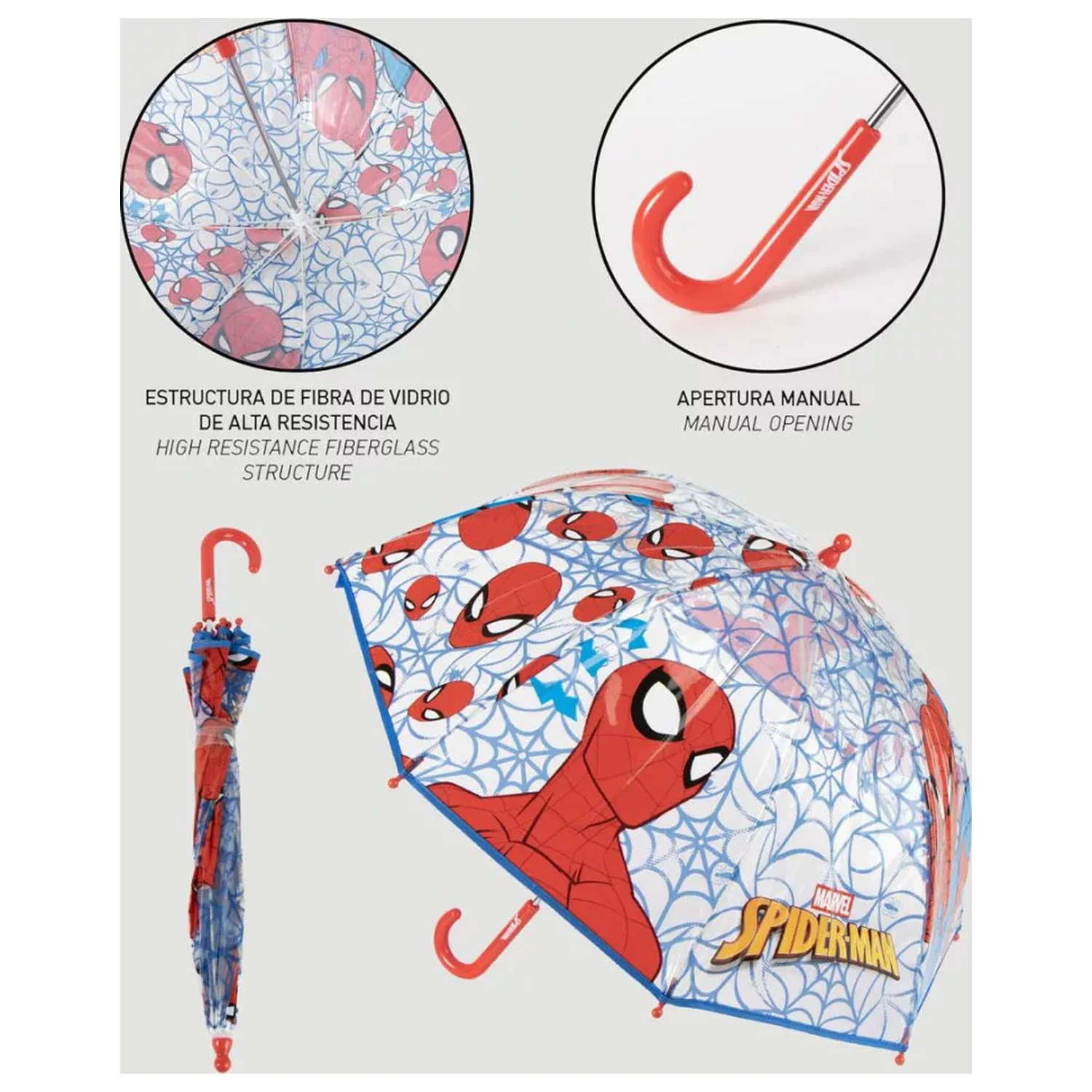 Spider-Man Web Kids' Transparent Umbrella product photo