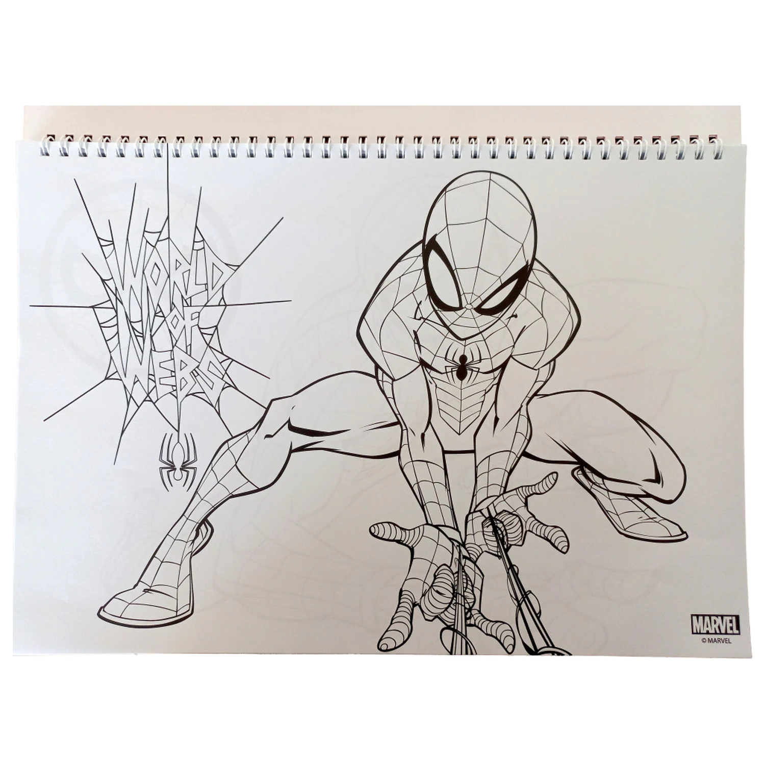 Spider-Man World of Webs A/4 Spiral Sketchbook 40 Sheets with Stickers product photo