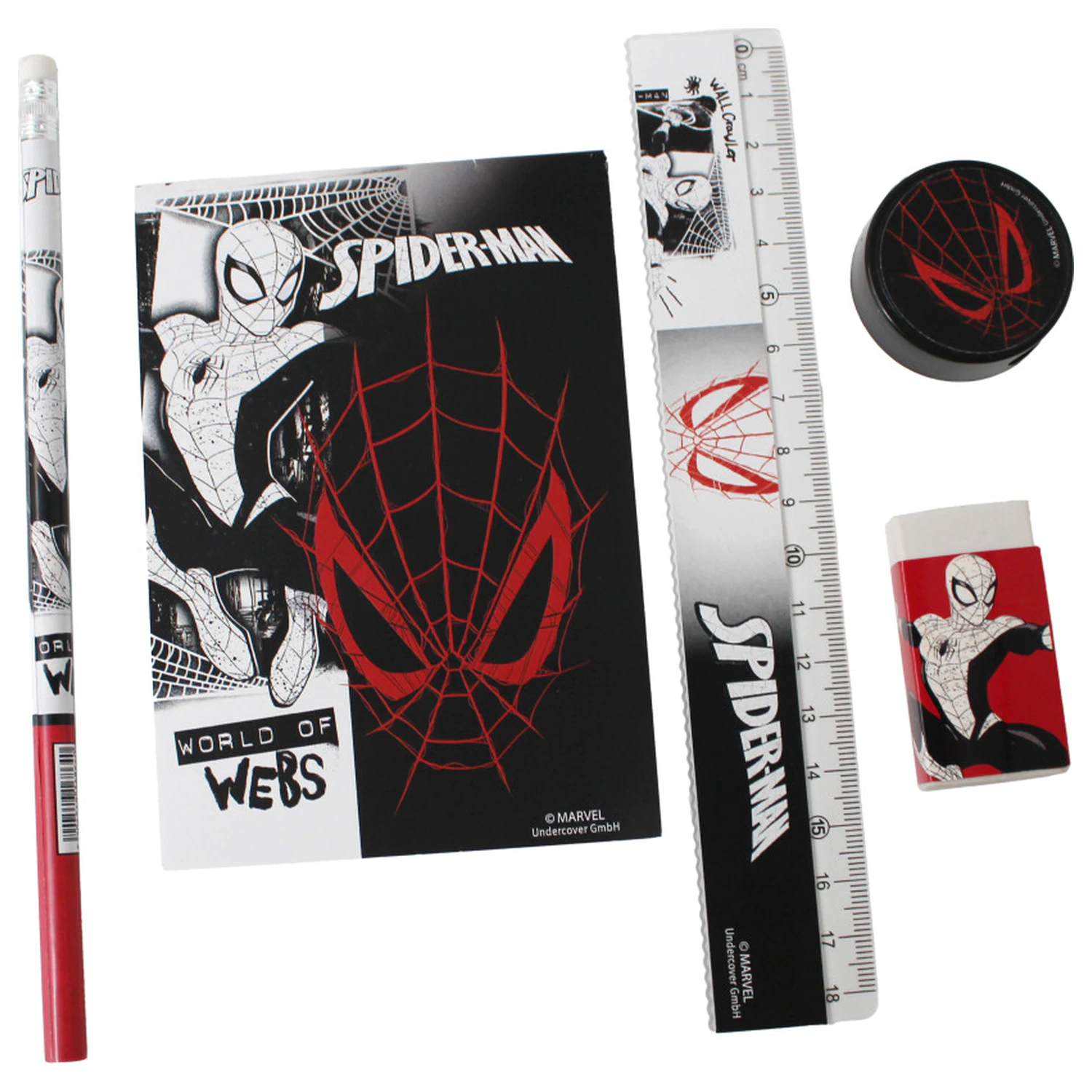 Spider-Man World of Webs Stationery Set 5-piece product photo