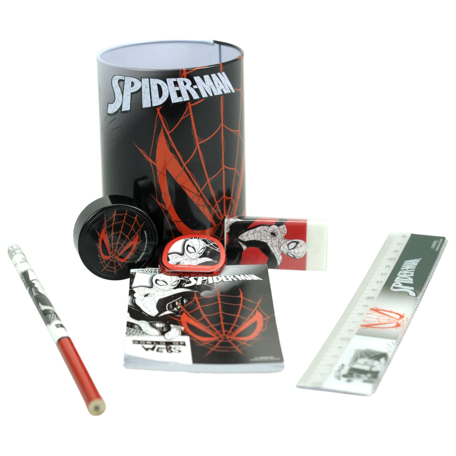 Spider-Man World of Webs Stationery Set 7-piece product photo