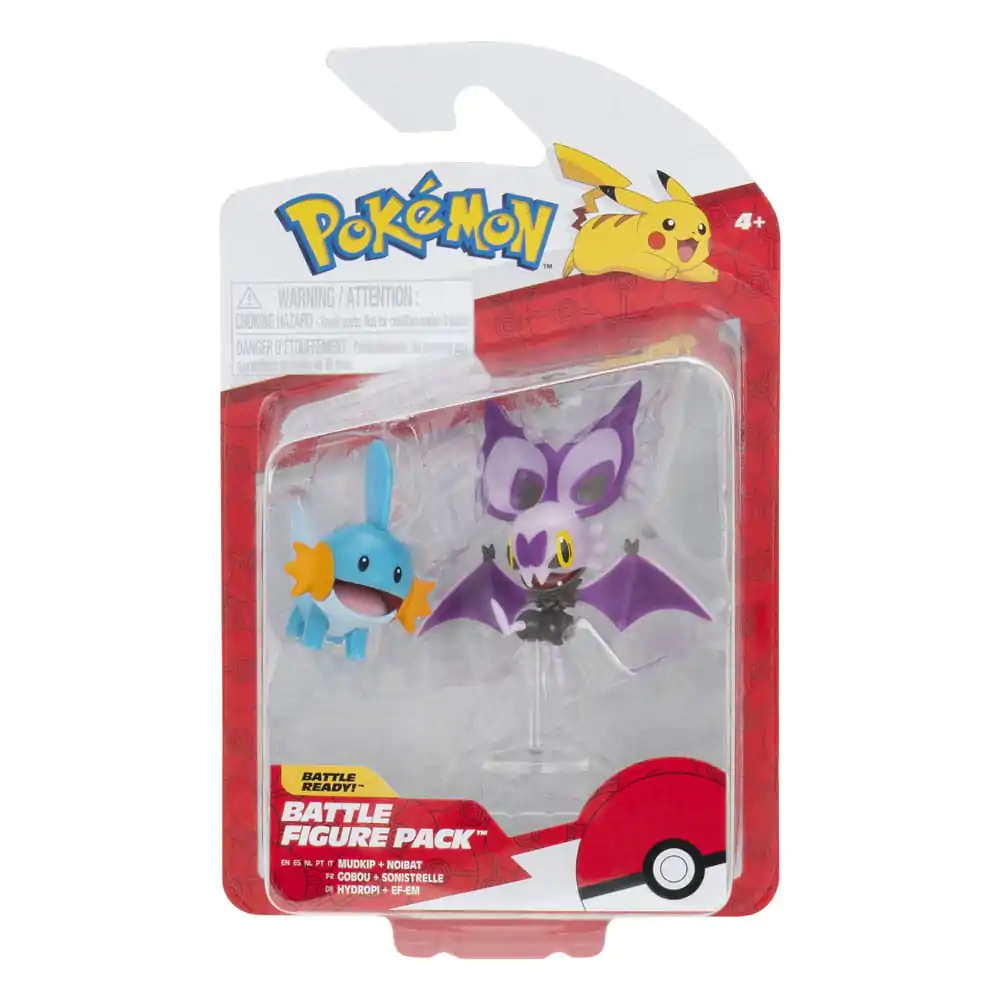 Pokémon Figure 2-Pack Mudkip &amp; Noibat with Stand 8 cm product photo