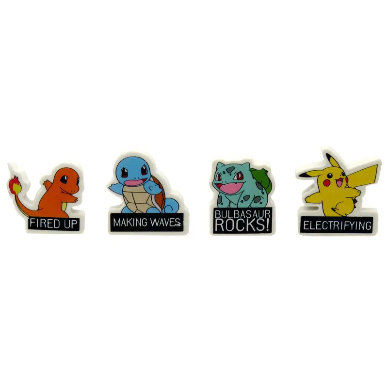 Pokemon set 4 erasers product photo