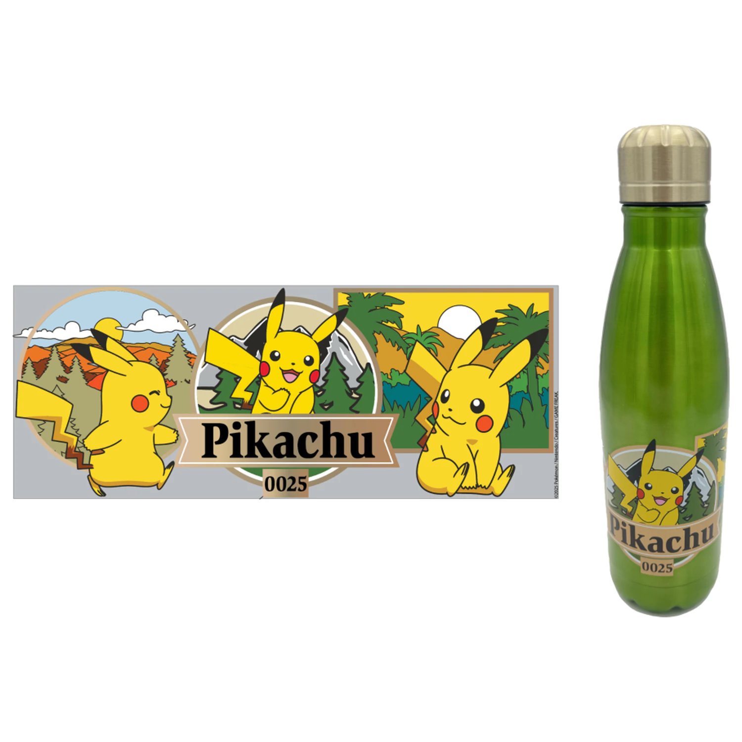 Pokémon A Wild Pikachu Stainless Steel Bottle product photo