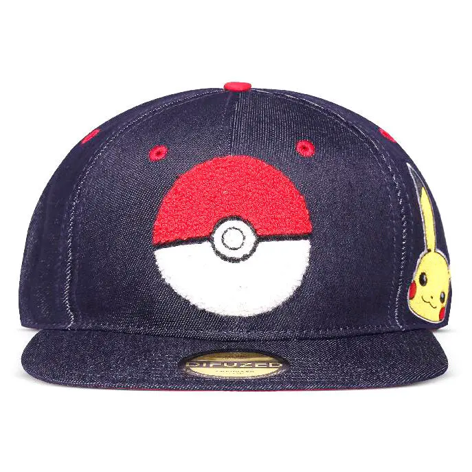 Pokemon Denim Snapback Cap Logo termékfotó