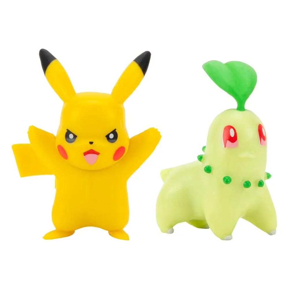 Pokémon Battle Figure 2-Pack Chikorita &amp; Pikachu #9 5 cm product photo