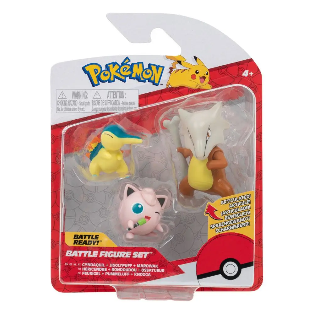 Pokémon Battle Figure 3-Pack Cyndaquil, Jigglypuff #1, Marowak 5 cm product photo