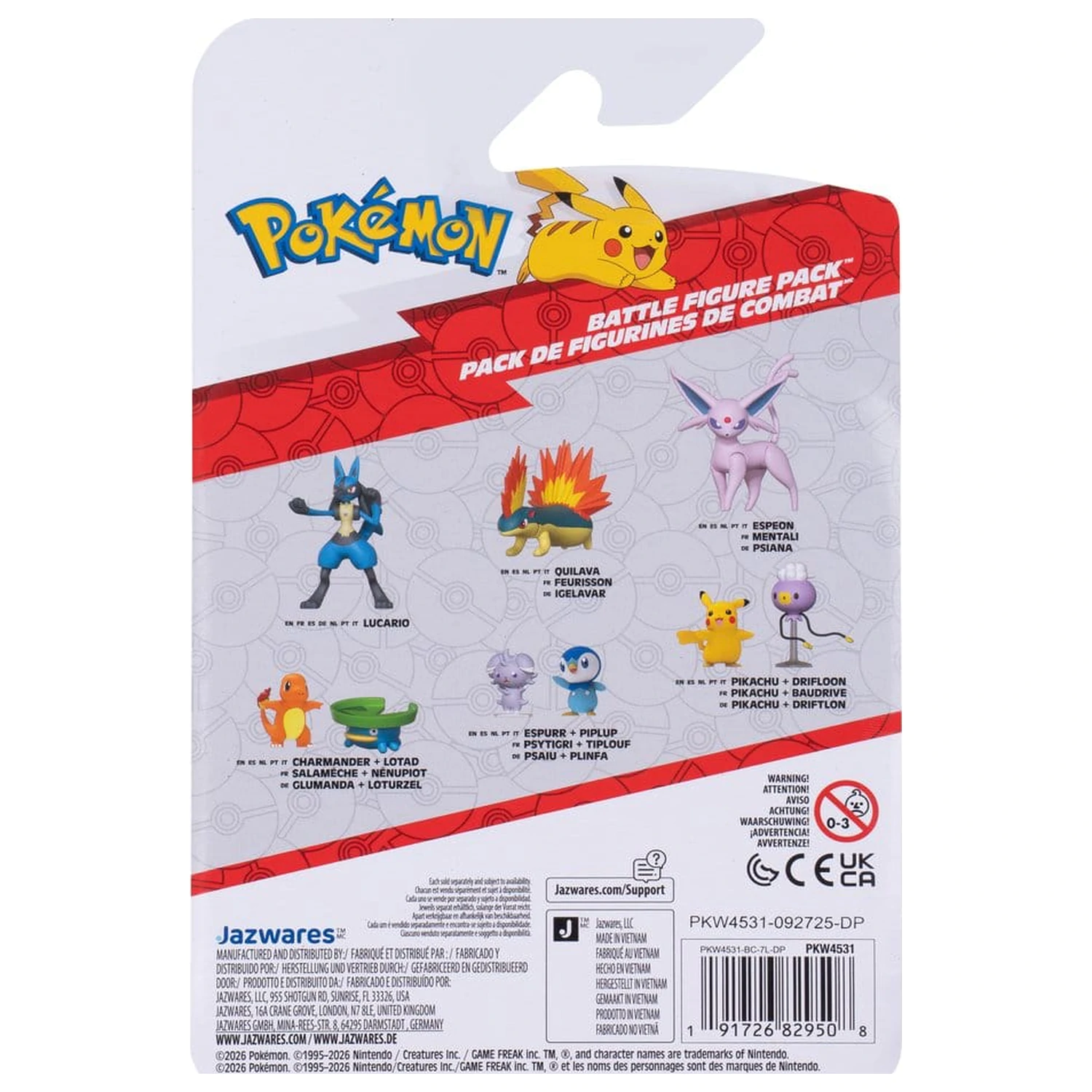 Pokémon Battle Figure 2-Pack Drifloon & Pikachu product photo