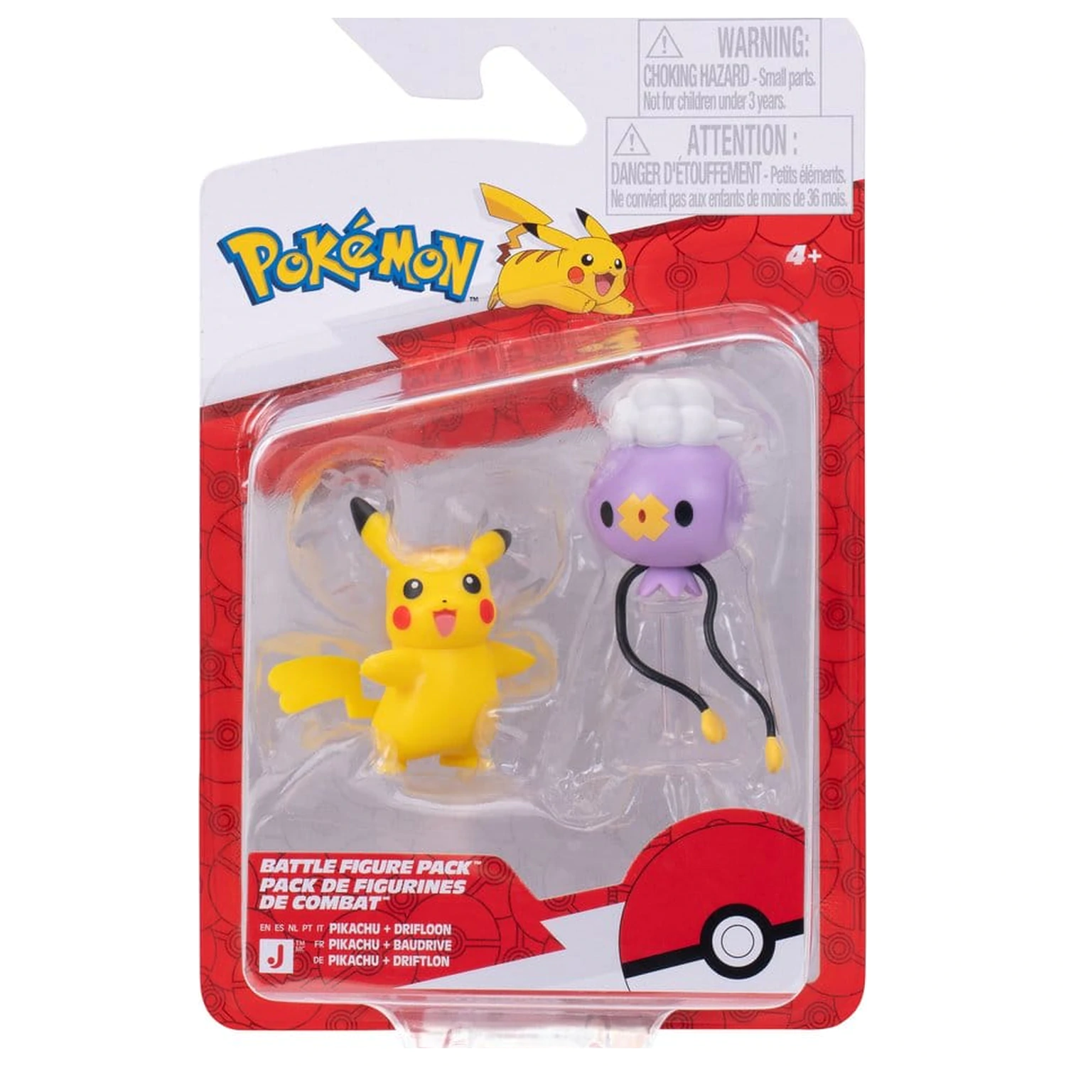 Pokémon Battle Figure 2-Pack Drifloon & Pikachu product photo