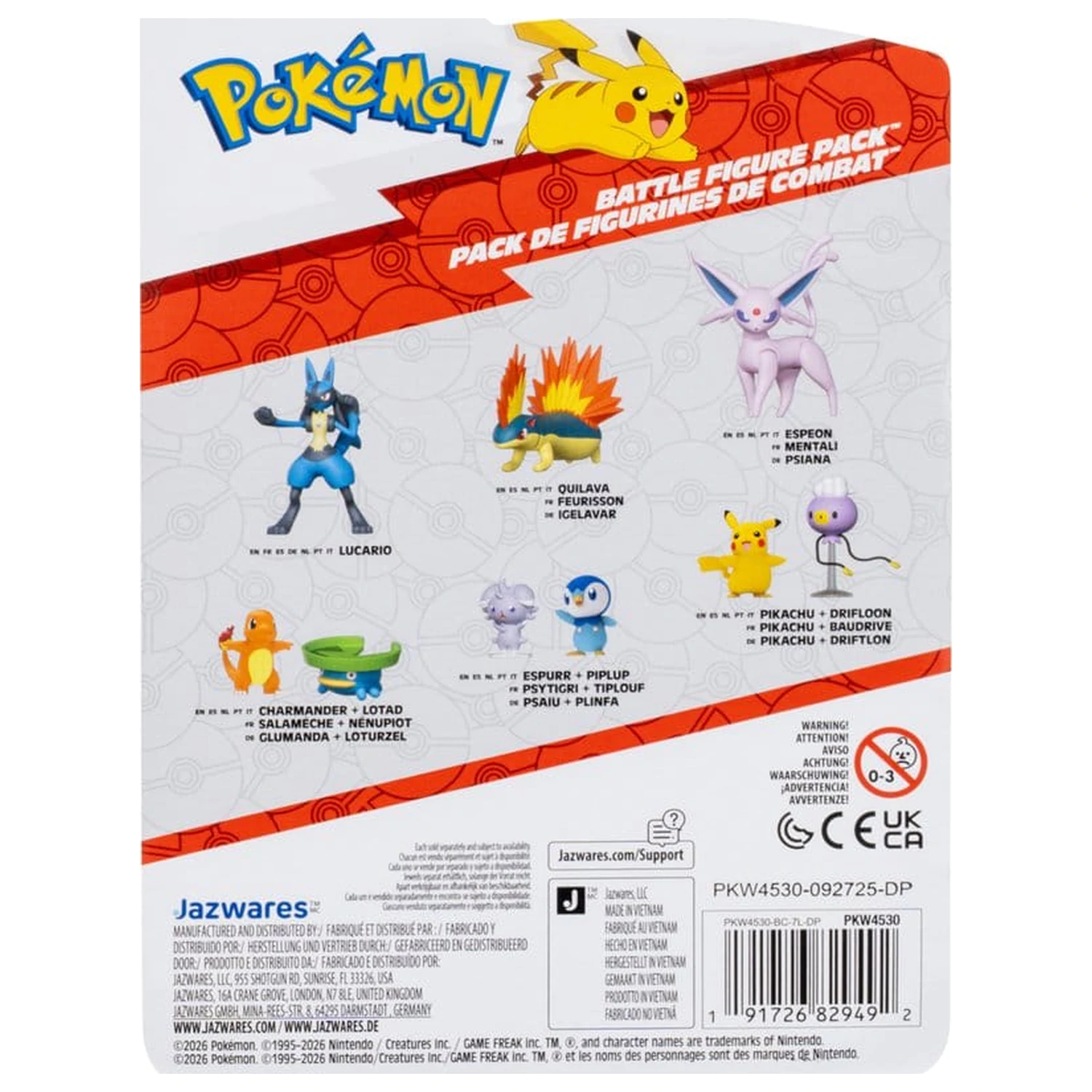Pokémon Battle Figure 2-Pack Espurr & Piplup product photo