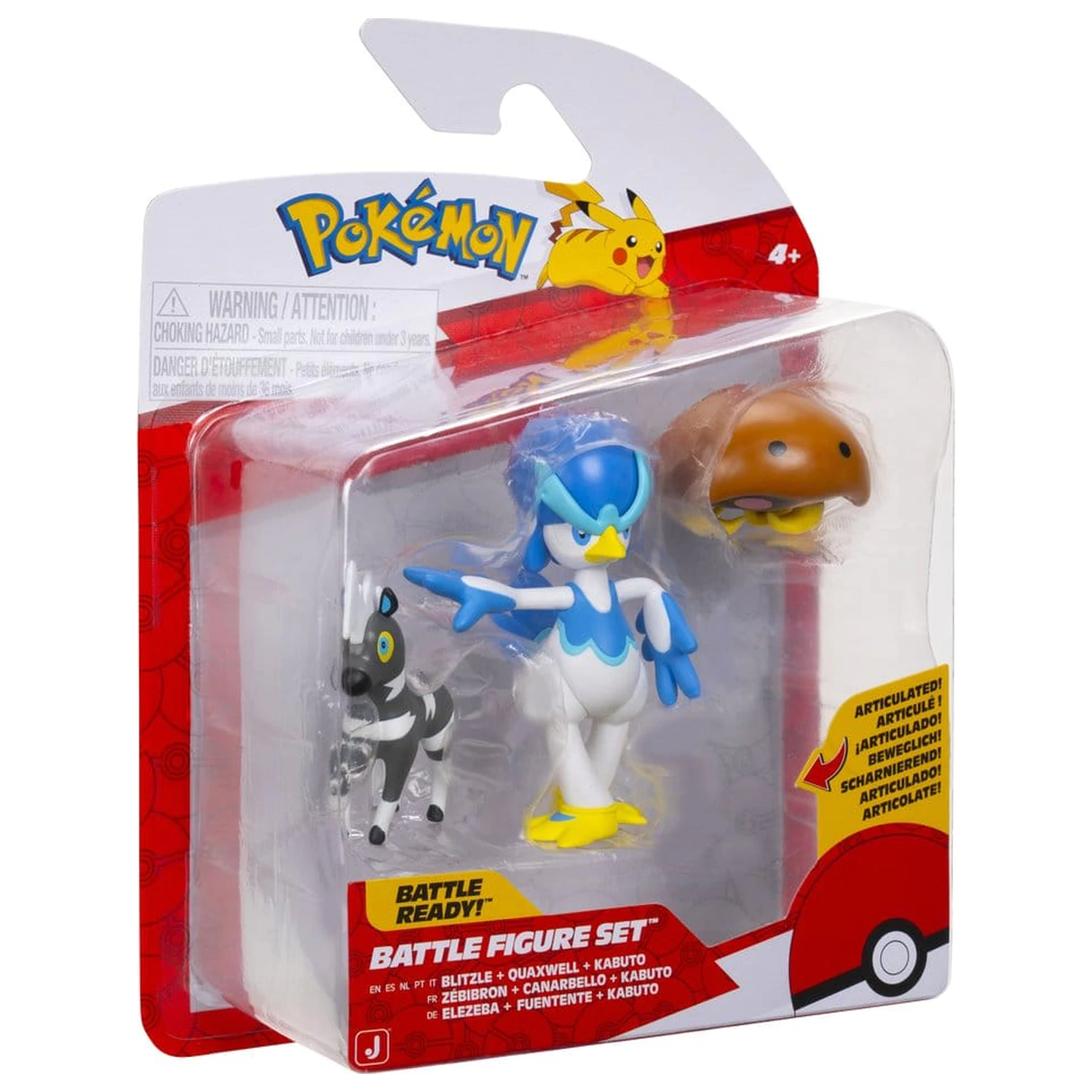 Pokémon Battle Figure 3-Pack Blitzle, Kabuto & Quaxwell product photo