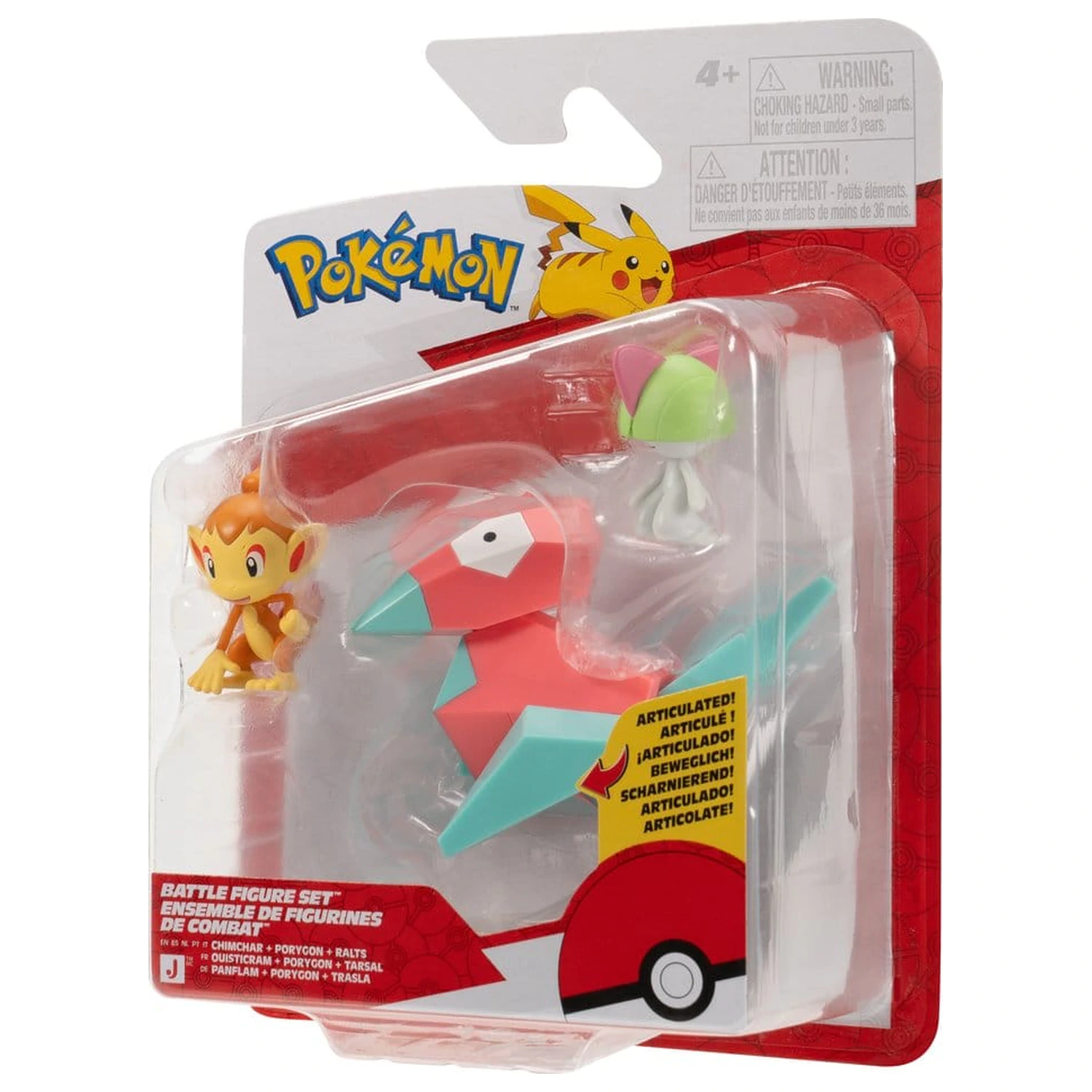 Pokémon Battle Figure Set Action Figures Chimchar, Ralts & Porygon (3-Pack) product photo