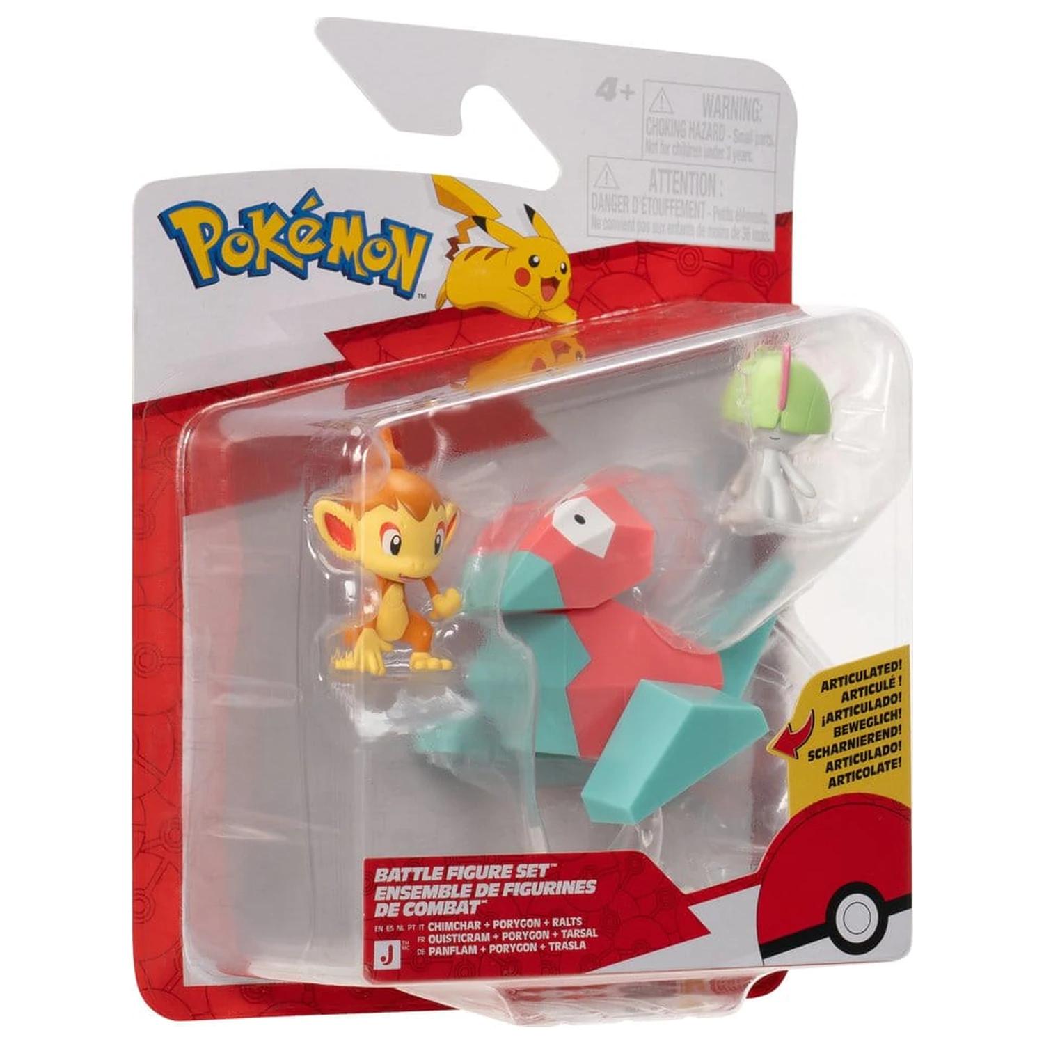 Pokémon Battle Figure Set Action Figures Chimchar, Ralts & Porygon (3-Pack) product photo