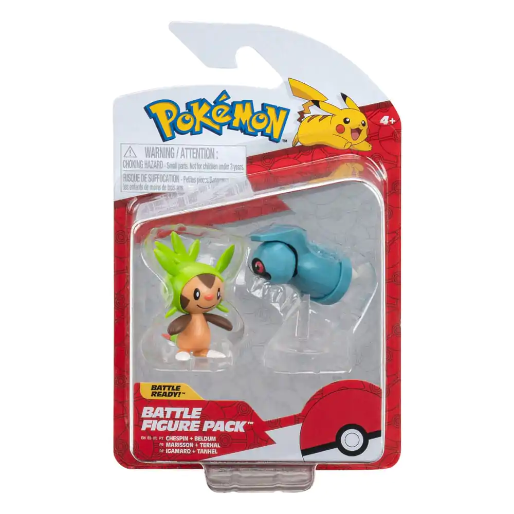 Pokémon Battle Figure First Partner Set Figure 2-Pack Chespin, Beldum 5 cm termékfotó