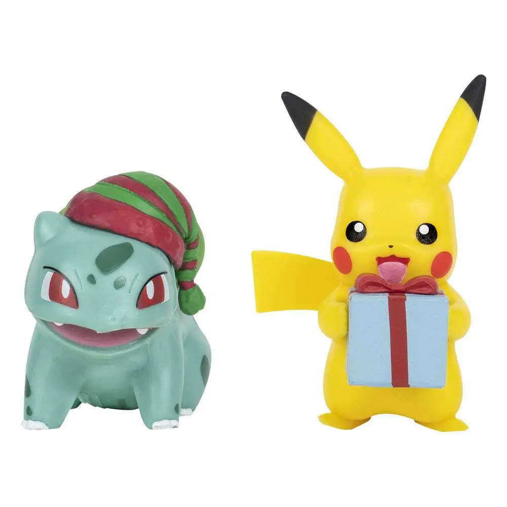 Pokémon Battle Figure Pack Mini Figure 2-Pack Holiday Edition: Pikachu &amp; Bulbasaur 5 cm product photo