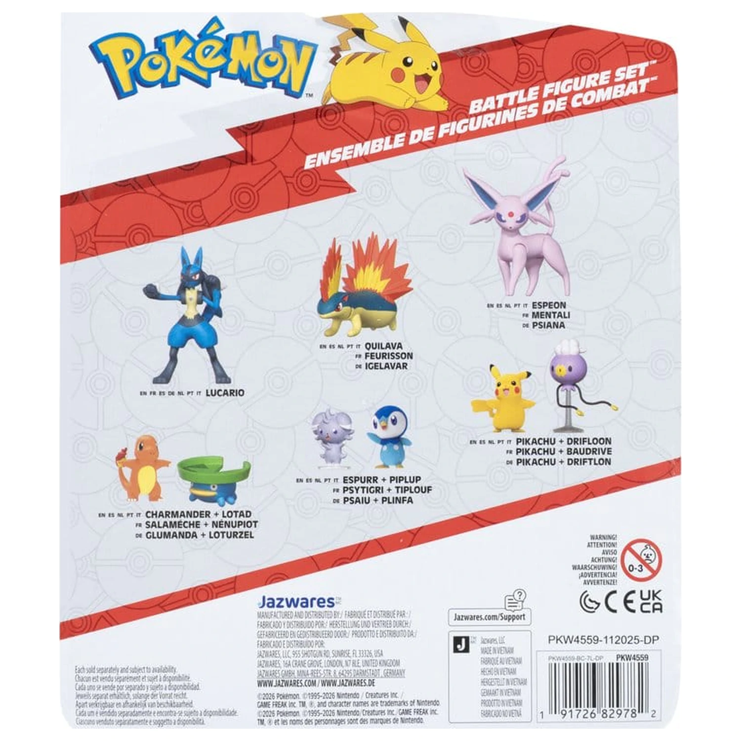 Pokémon Battle Figure 3-Pack Squirtle, Greavard & Bellossom product photo