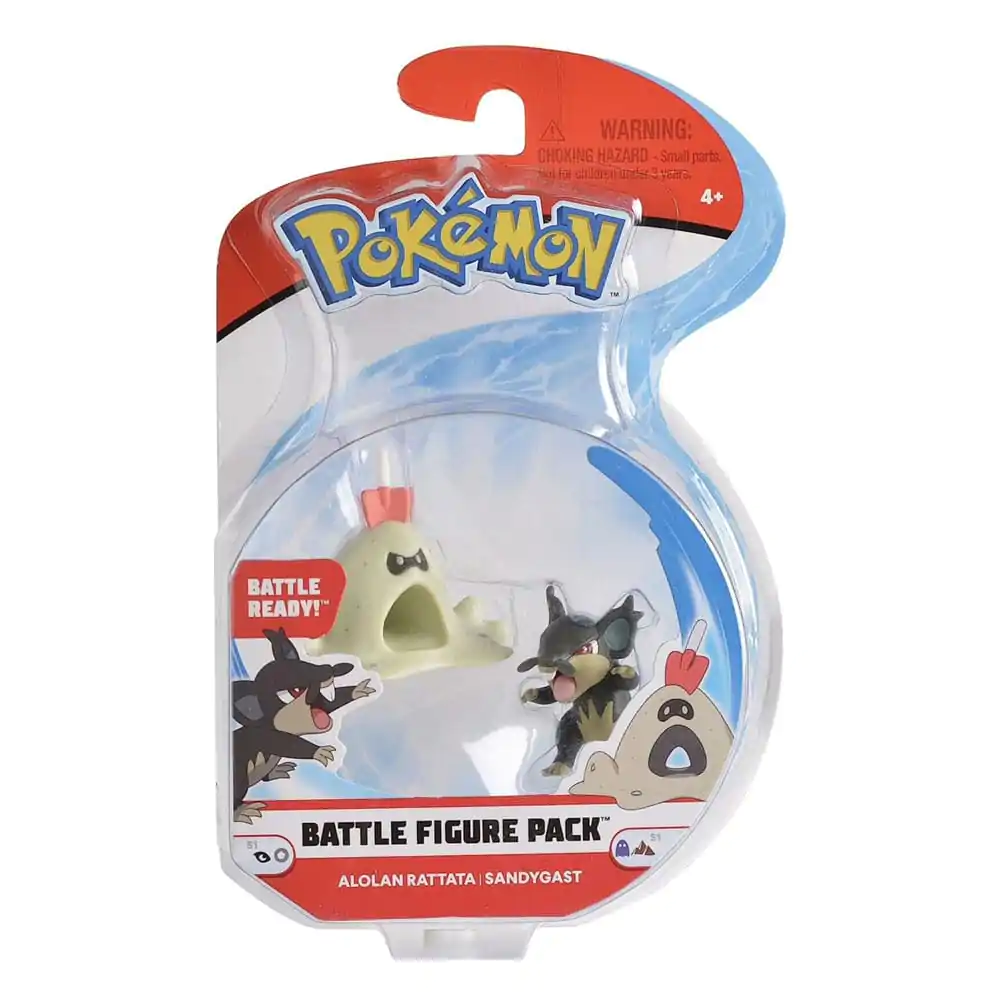 Pokémon Battle Figure Set Figure 2-Pack Alolan Rattata, Sandygast product photo