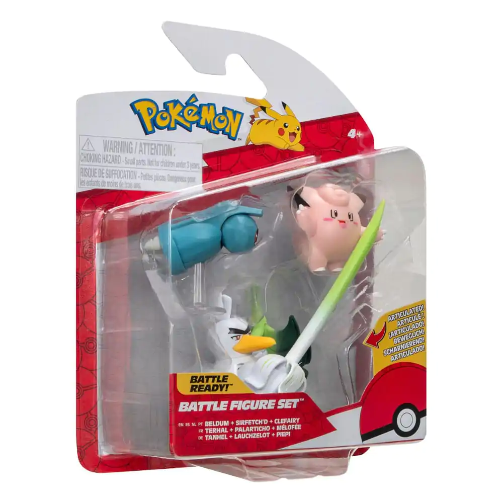 Pokémon Battle Figure Set 3-Pack Clefairy, Beldum, Sirfetch'd 5 cm product photo