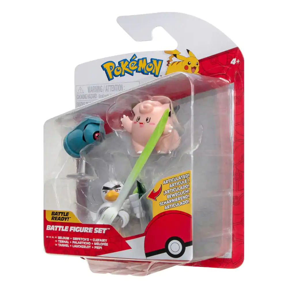 Pokémon Battle Figure Set 3-Pack Clefairy, Beldum, Sirfetch'd 5 cm product photo