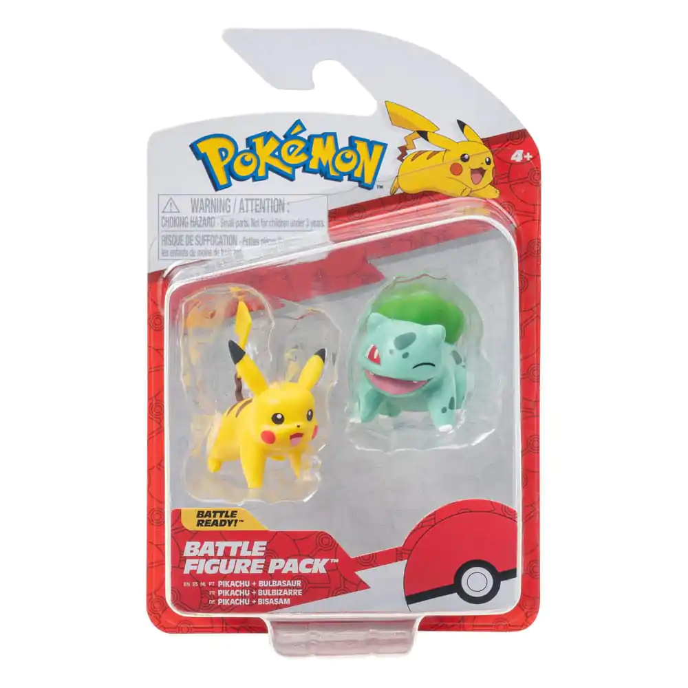 Pokémon Battle Figure First Partner Set Figure 2-Pack Bulbasaur #2, Pikachu #1 product photo