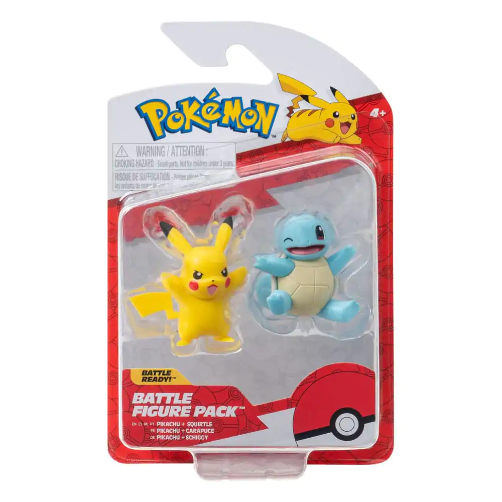 Pokémon Battle Figure First Partner Set Figure 2-Pack Squirtle #2, Pikachu #9 product photo