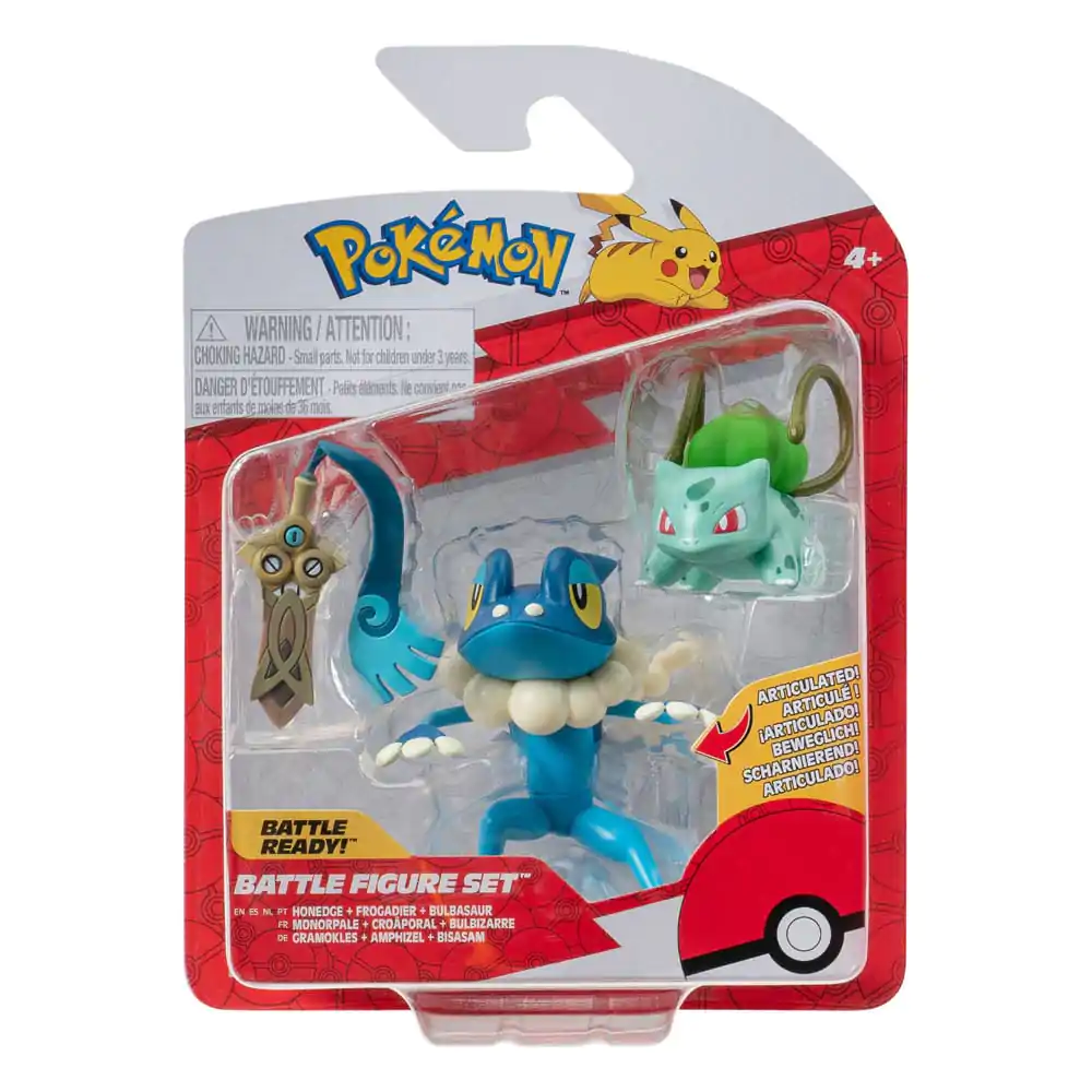 Pokémon Battle Figure Set 3-Pack Honedge, Bulbasaur #4, Frogadier 5 cm product photo