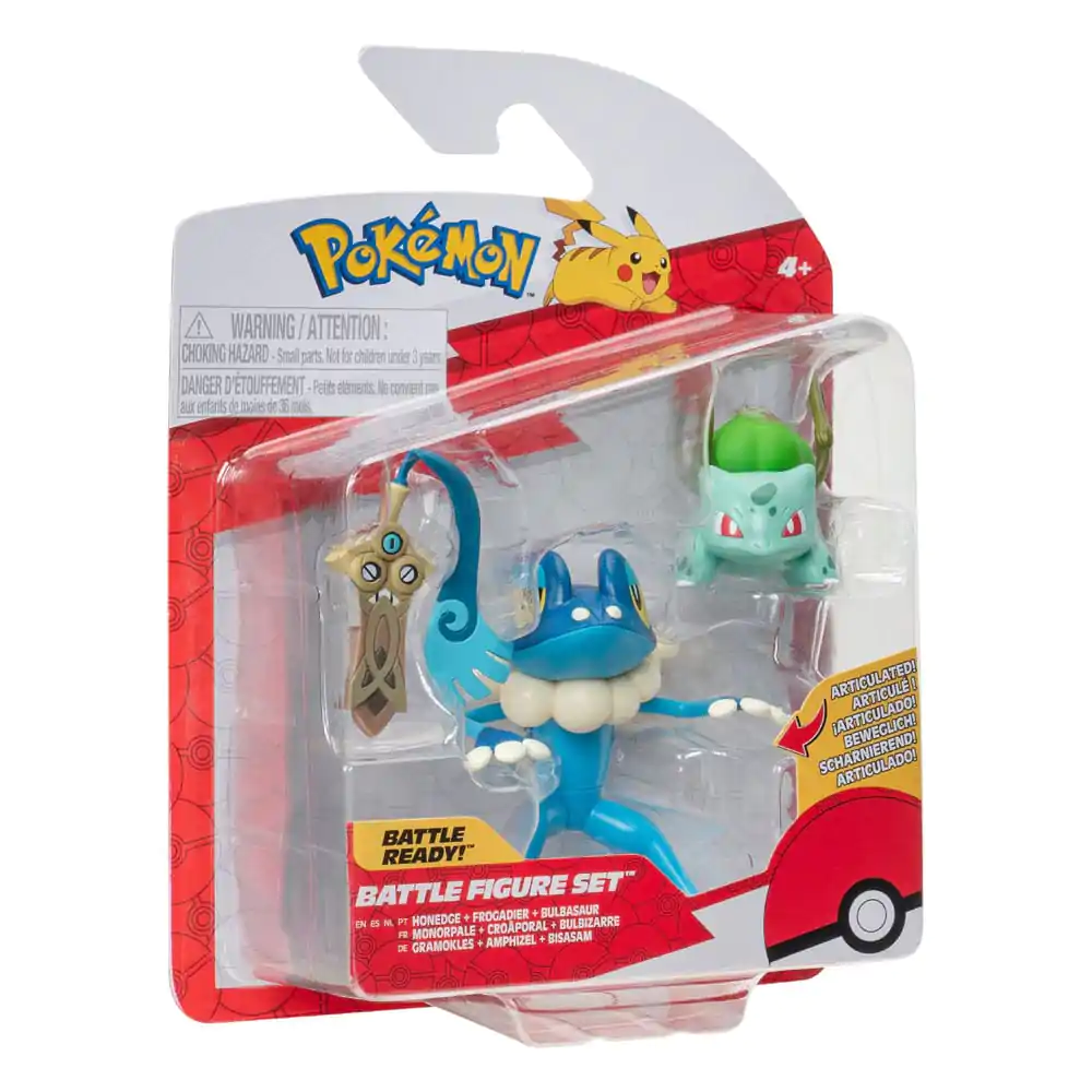 Pokémon Battle Figure Set 3-Pack Honedge, Bulbasaur #4, Frogadier 5 cm product photo
