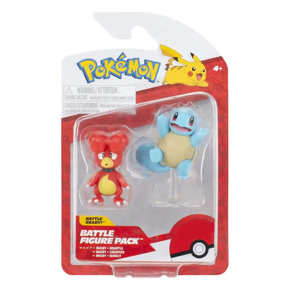 Pokémon Battle Figure Set Figure 2-Pack Magby &amp; Squirtle #5 product photo