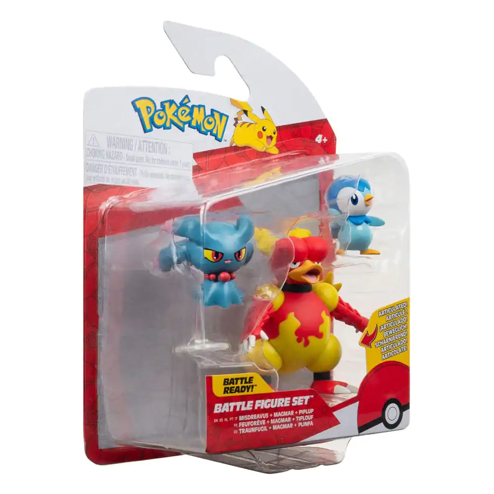 Pokémon Battle Figure Set 3-Pack Piplup, Misdreavus, Magmar 5 cm product photo