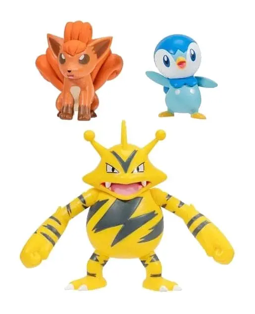 Pokémon Battle Figure Set Figure 3-Pack Piplup, Vulpix, Electabuzz product photo