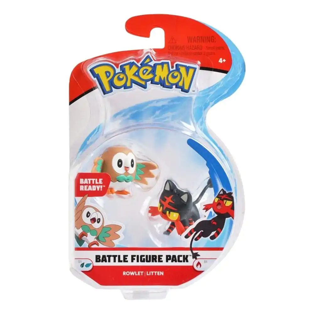 Pokémon Battle Figure Set Figure 2-Pack Rowlet, Litten product photo