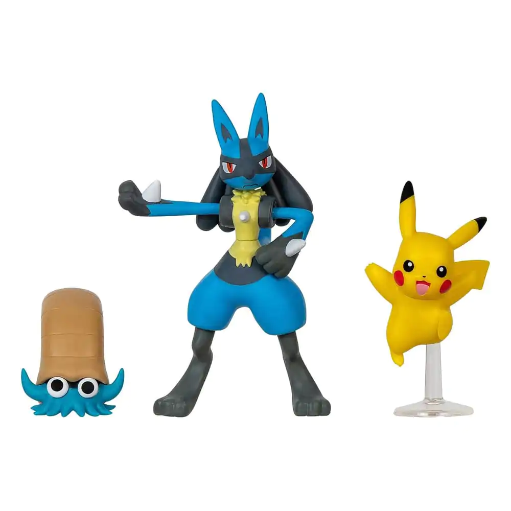Pokémon Battle Figure Set Figure 3-Pack Pikachu, Omanyte, Lucario product photo
