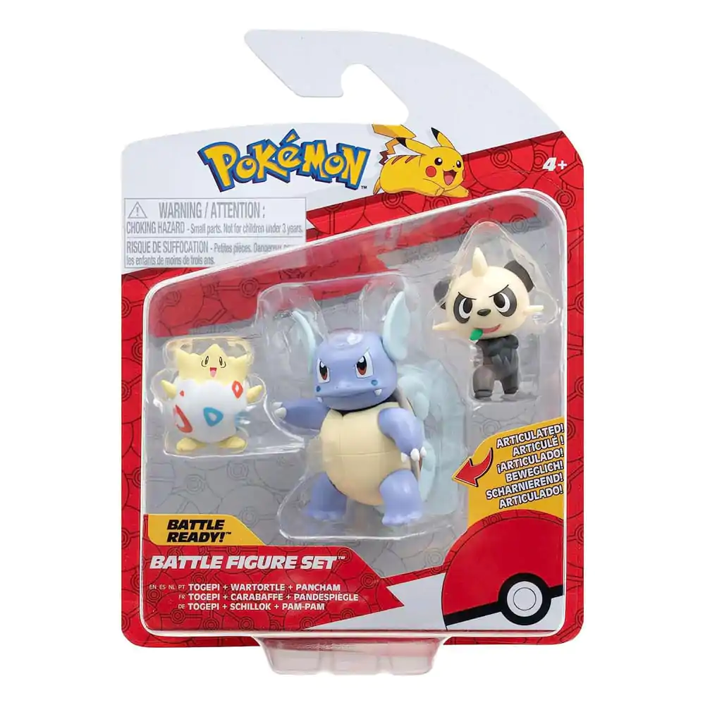 Pokémon Battle Figure Set Figure 3-Pack Togepi, Pancham, Wartortle product photo