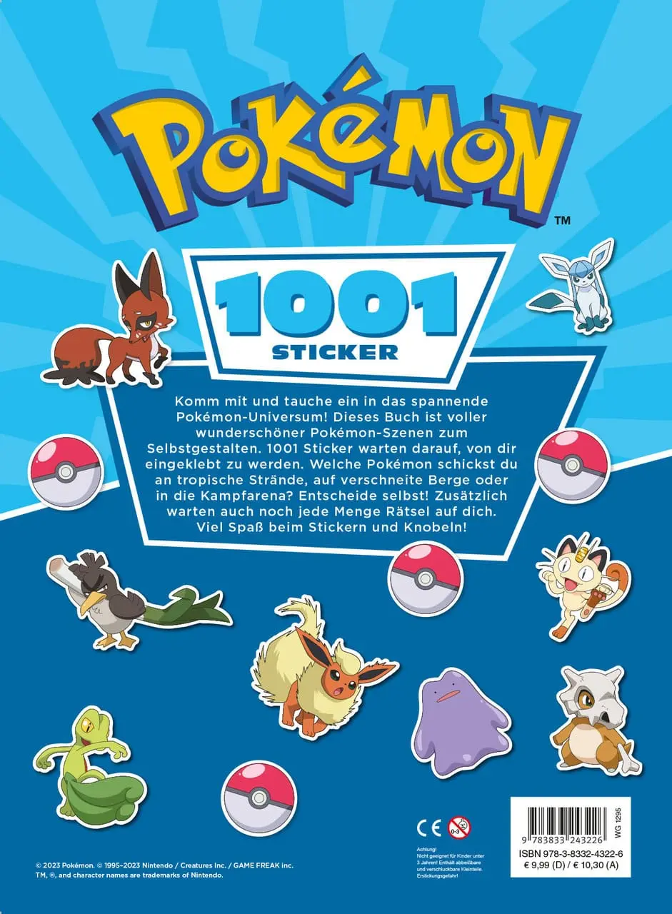 Pokémon Book 1001 Sticker *German Version* product photo