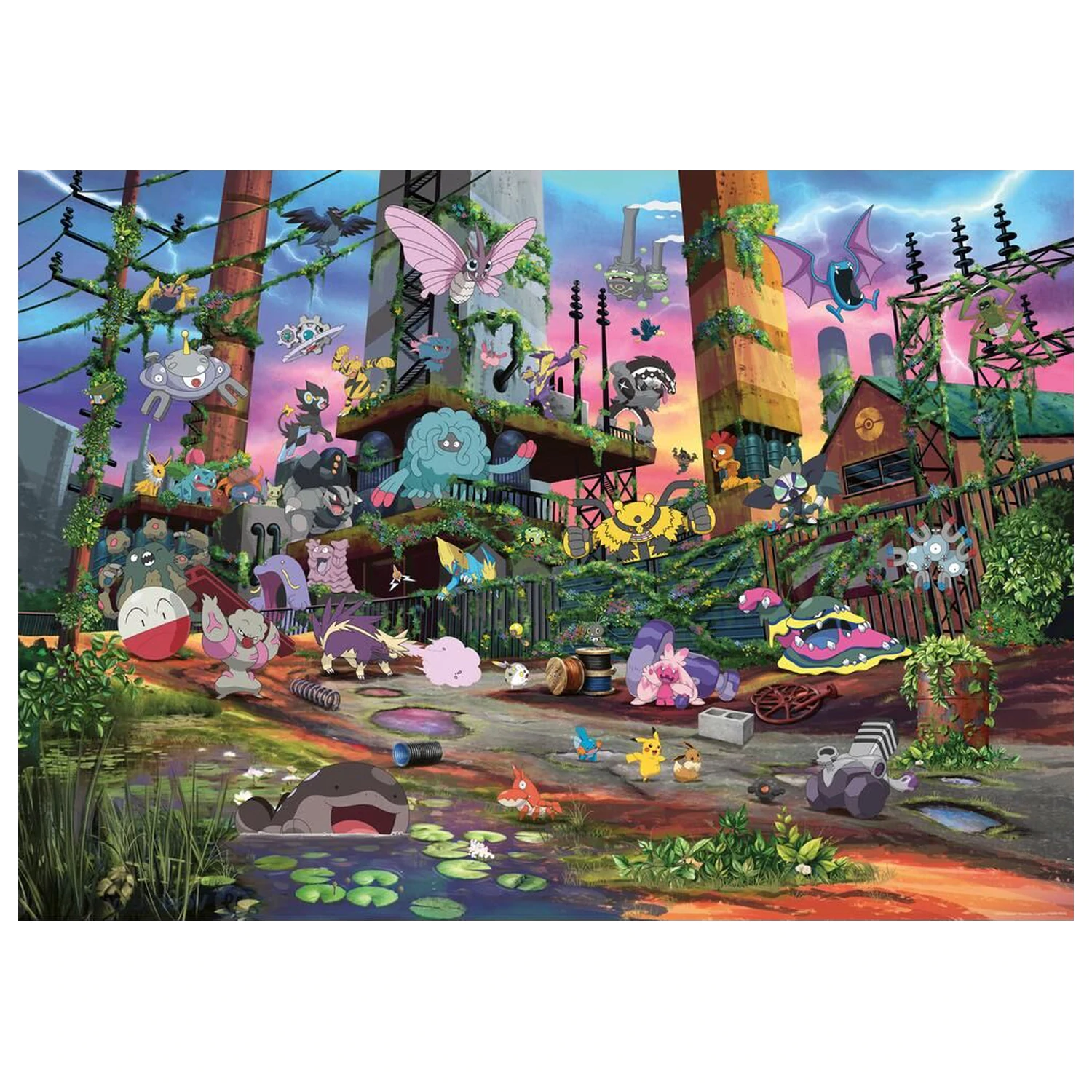 Pokemon Breakout 2 Jolteon and Reclaimed Power Plant puzzle 1000pcs product photo
