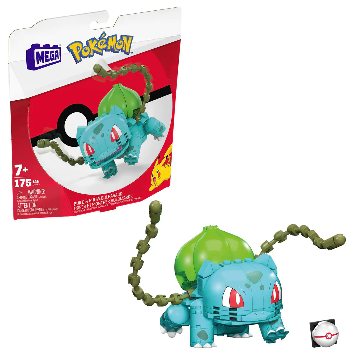 Pokémon Mega Construx Wonder Builders Construction Set Bulbasaur 10 cm termékfotó