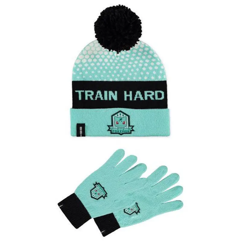 Pokemon Bulbasaur hat and gloves set product photo