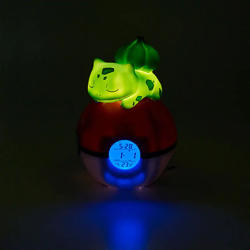 Pokémon Alarm Clock Pokeball with Light Bulbasaur 18 cm termékfotó