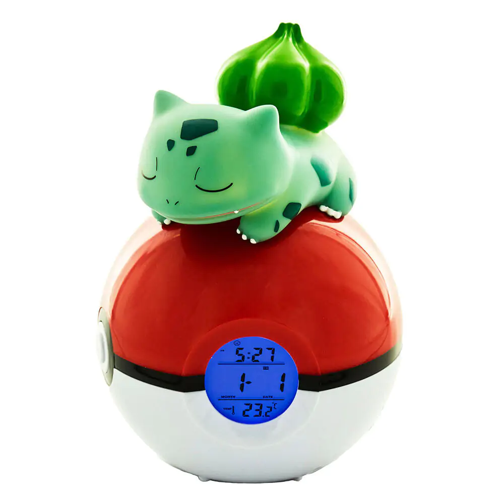 Pokémon Alarm Clock Pokeball with Light Bulbasaur 18 cm termékfotó