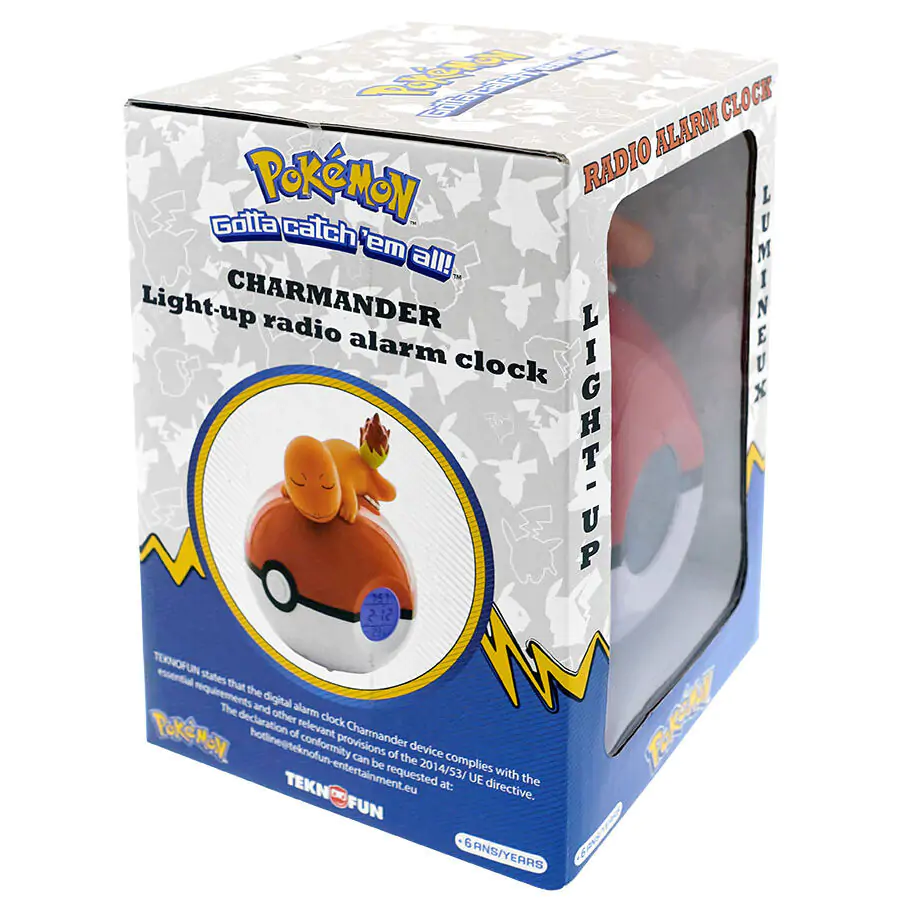 Pokémon Alarm Clock Pokeball with Light Charmander 18 cm termékfotó
