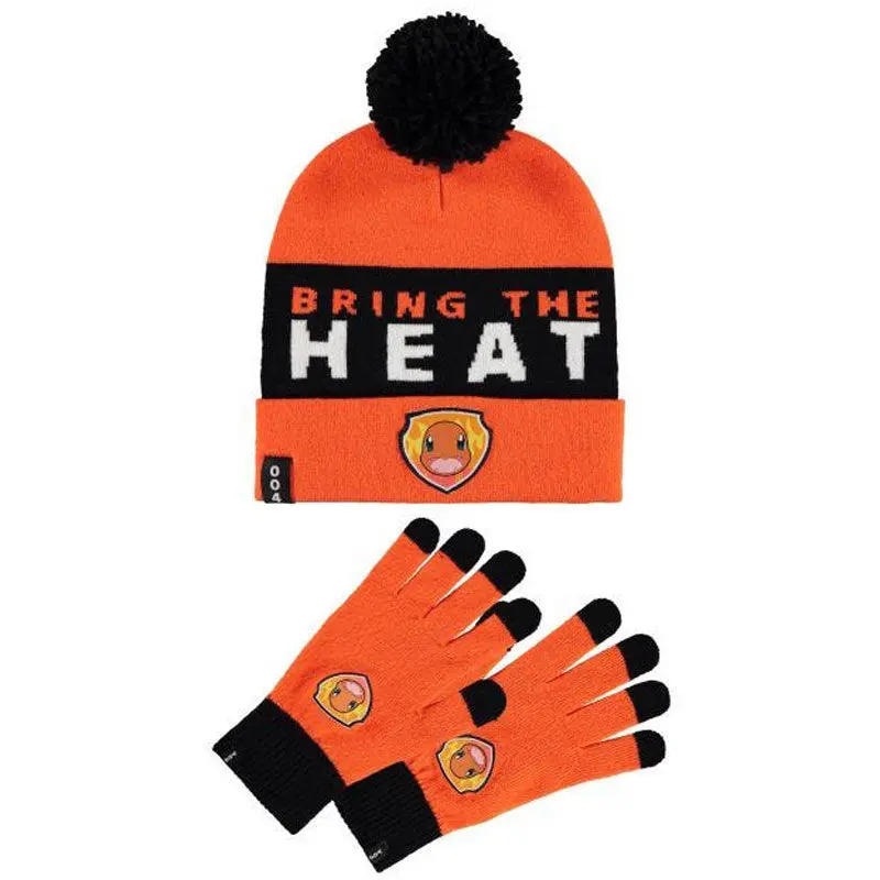 Pokemon Charmander hat and gloves set product photo