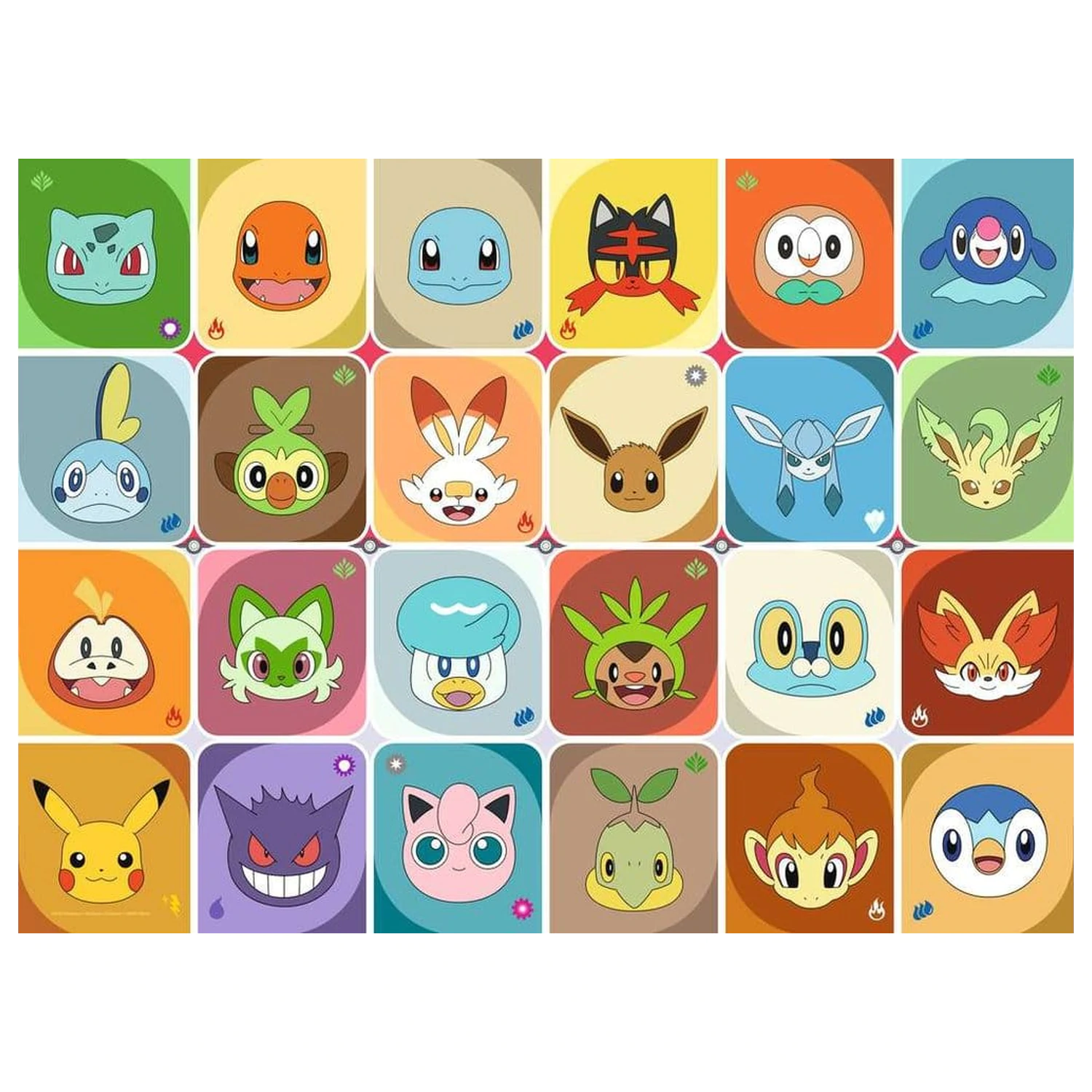 Pokémon Children's Jigsaw Puzzle Pokémon Faces (100 Pieces XXL) product photo