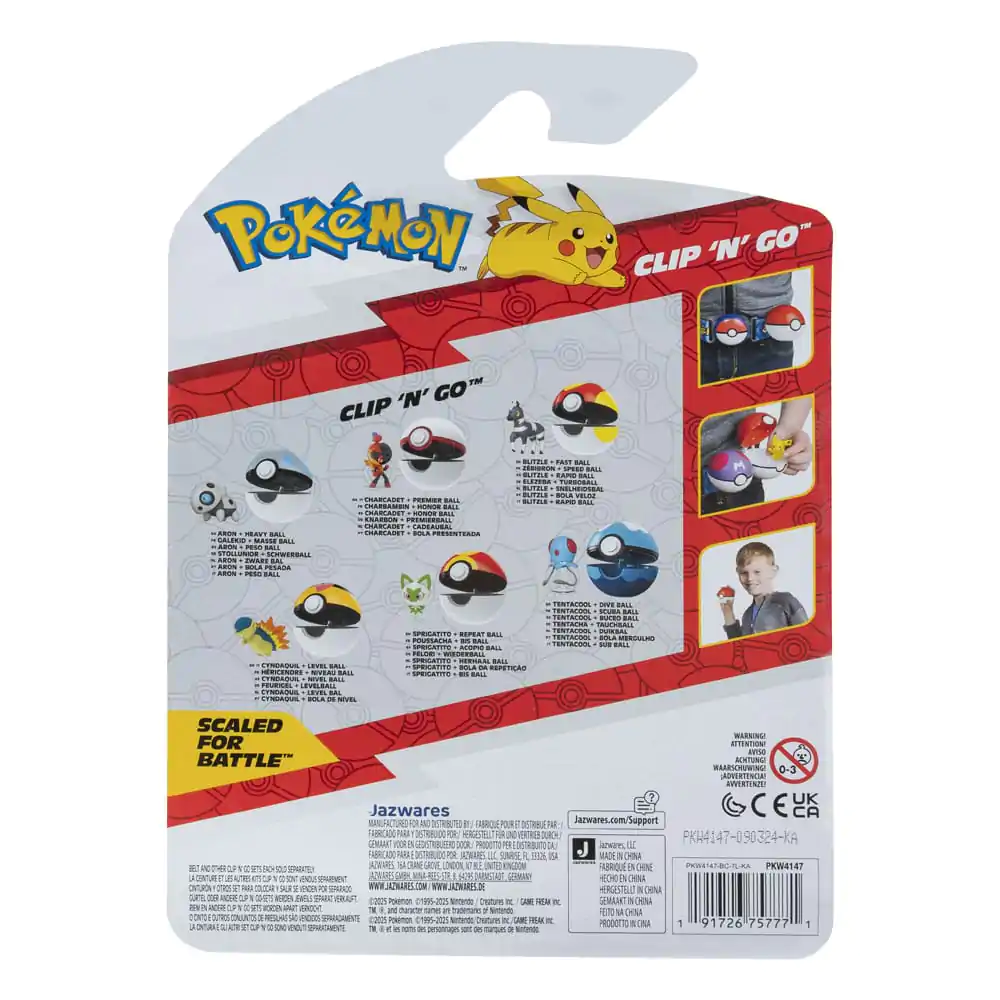 Pokémon Clip&#039;n&#039;Go Poké Balls Aron &amp; Heavy Ball product photo