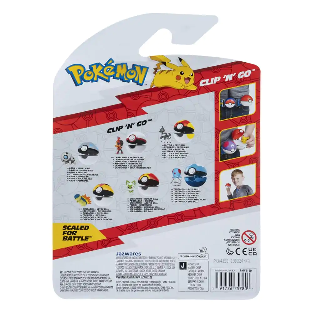 Pokémon Clip&#039;n&#039;Go Poké Balls Blitzle &amp; Fast Ball product photo