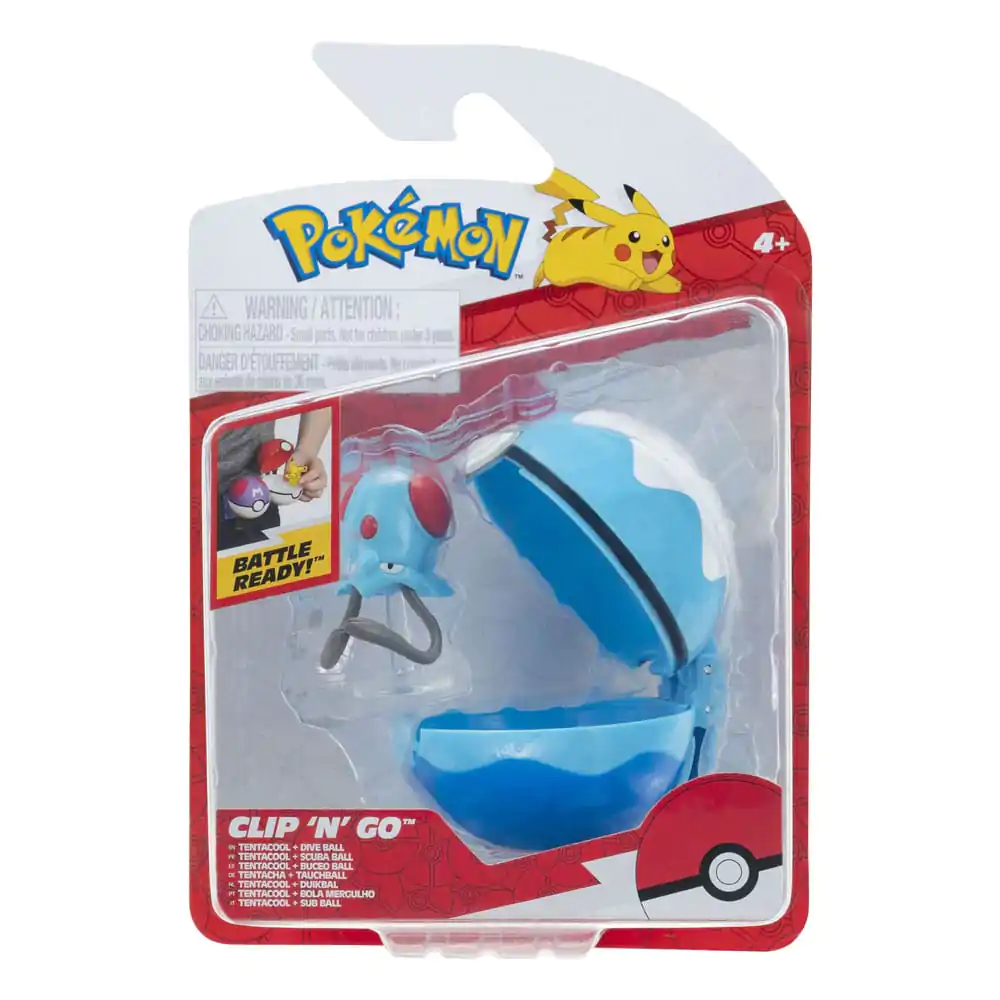 Pokémon Clip&#039;n&#039;Go Poké Balls Tentacool &amp; Dive Ball product photo