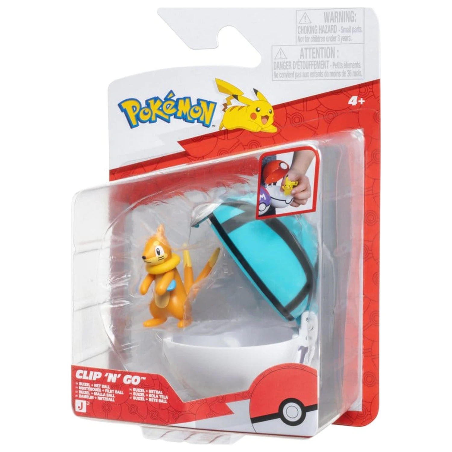 Pokémon Clip 'n' Go Action Figure Buizel & Net Ball product photo